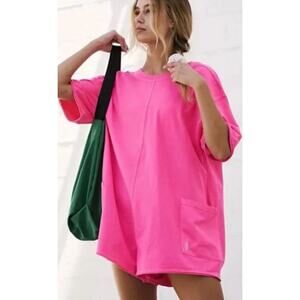 Free People Movement Hot Shot Romper Onesie in Hot Pink, XS